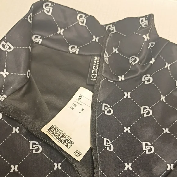 Black and White Patterned Jumpsuit - Picture 3 of 3